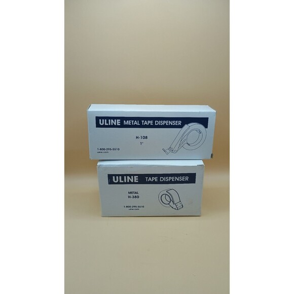 Uline Metal Tape Dispensers - Set Of 2 - H-380 & H-108 - New Open Box - Picture 1 of 4